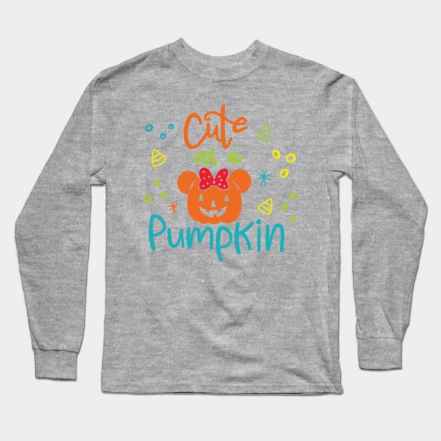 Cute as a pumpkin Long Sleeve T-Shirt by jollydesigns
